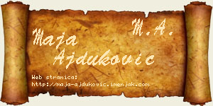 Maja Ajduković vizit kartica